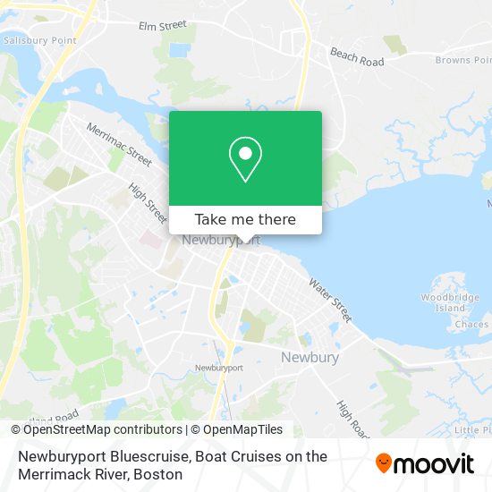 Newburyport Bluescruise, Boat Cruises on the Merrimack River map