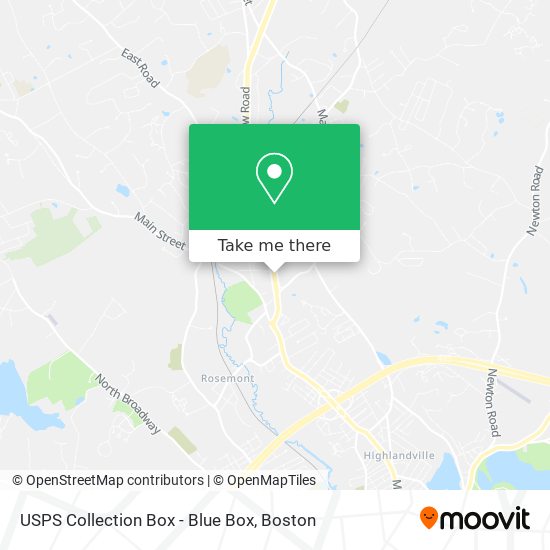 USPS Collection Box - Blue Box map