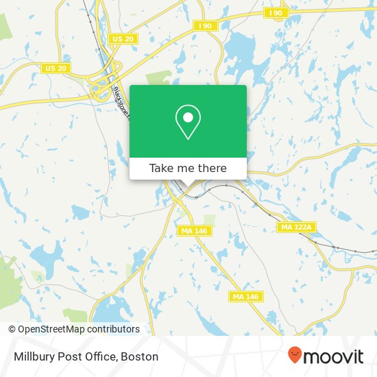 Mapa de Millbury Post Office