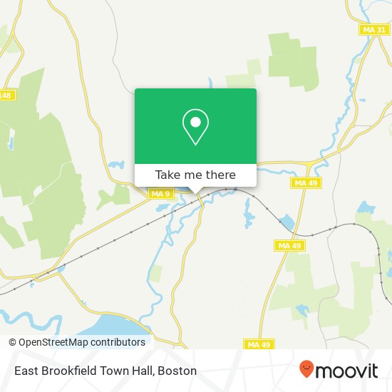 Mapa de East Brookfield Town Hall