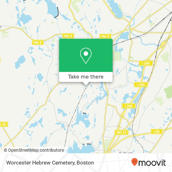 Worcester Hebrew Cemetery map