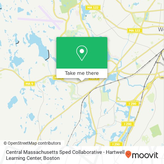 Central Massachusetts Sped Collaborative - Hartwell Learning Center map