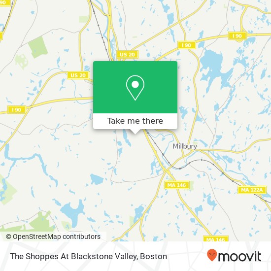 Mapa de The Shoppes At Blackstone Valley