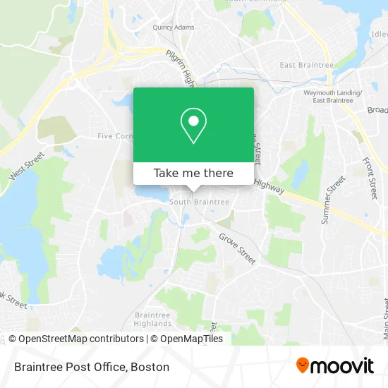 Braintree Post Office map