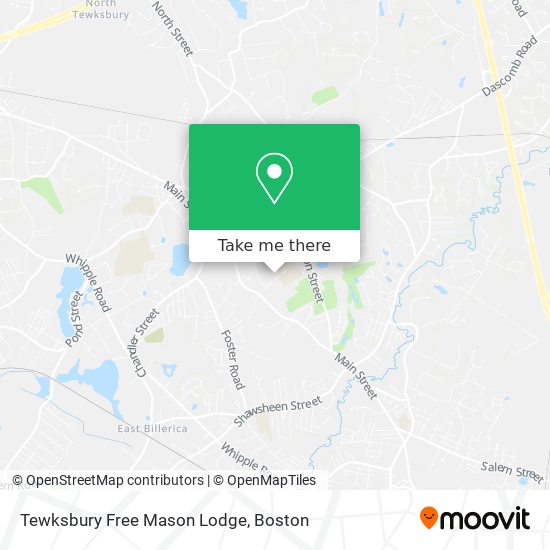 Tewksbury Free Mason Lodge map