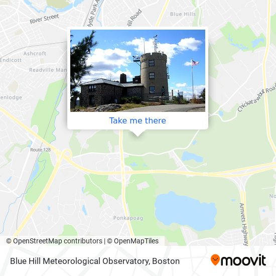 Blue Hill Meteorological Observatory map