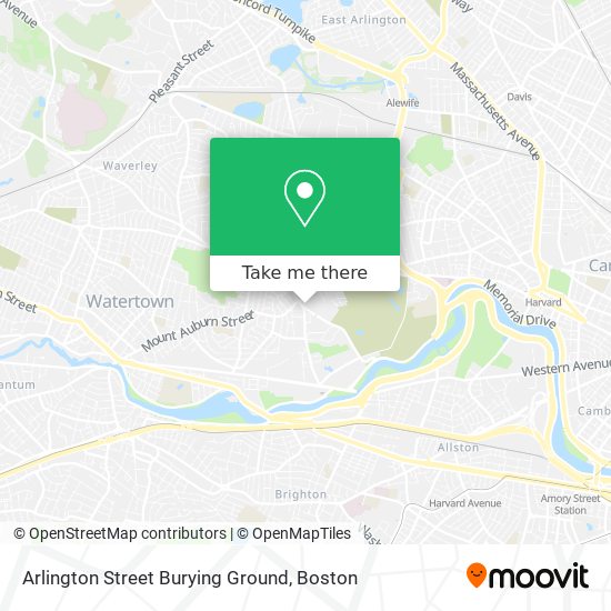 Arlington Street Burying Ground map