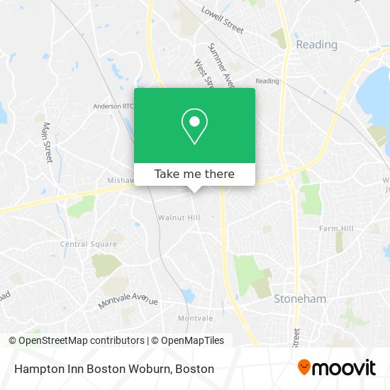 Mapa de Hampton Inn Boston Woburn