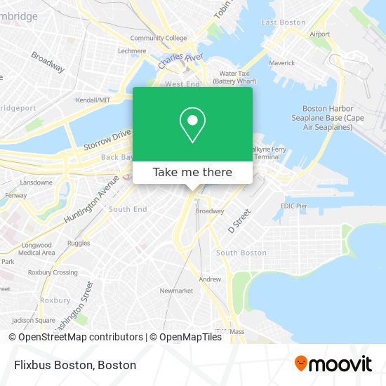 Flixbus Boston map