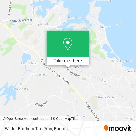 Wilder Brothers Tire Pros map