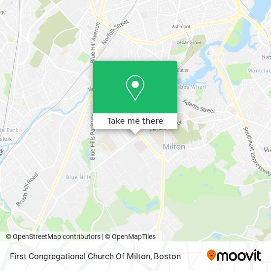 First Congregational Church Of Milton map