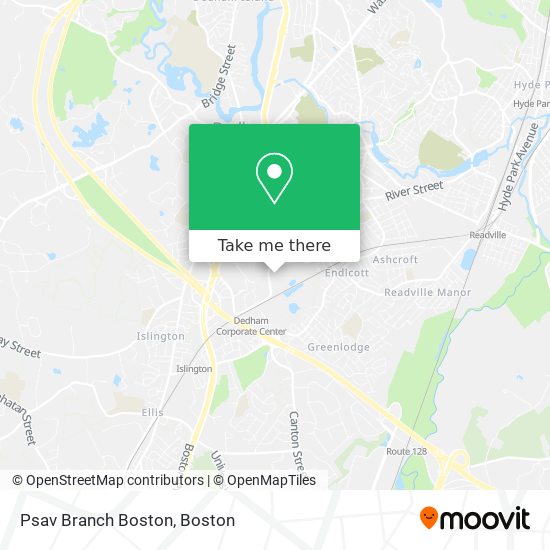 Mapa de Psav Branch Boston