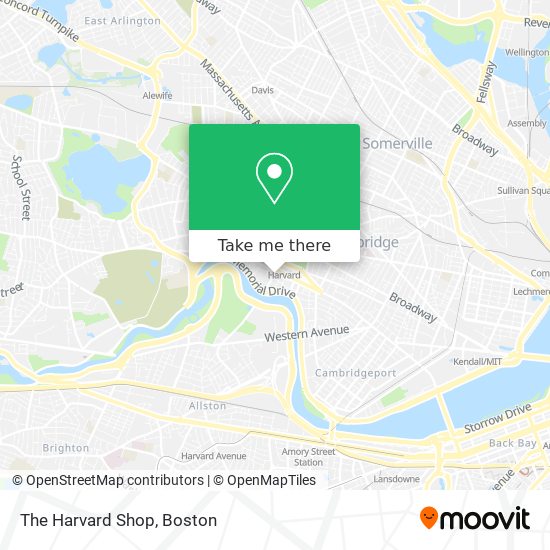 The Harvard Shop map