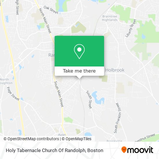 Mapa de Holy Tabernacle Church Of Randolph