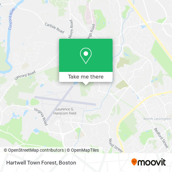 Mapa de Hartwell Town Forest