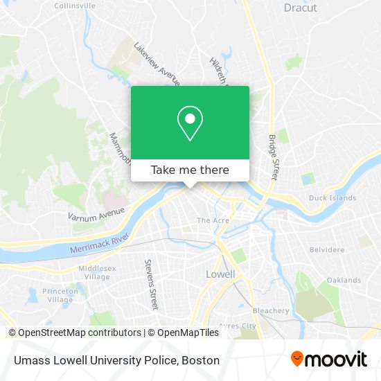 Mapa de Umass Lowell University Police