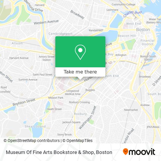 Mapa de Museum Of Fine Arts Bookstore & Shop