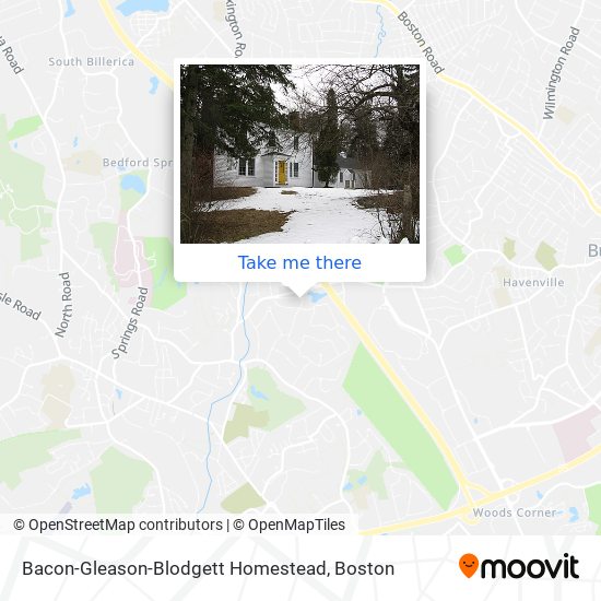 Bacon-Gleason-Blodgett Homestead map