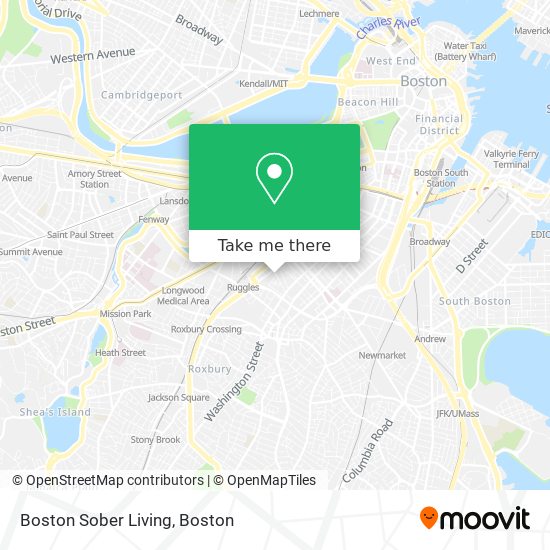 Boston Sober Living map