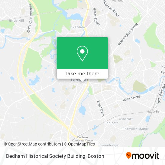 Dedham Historical Society Building map