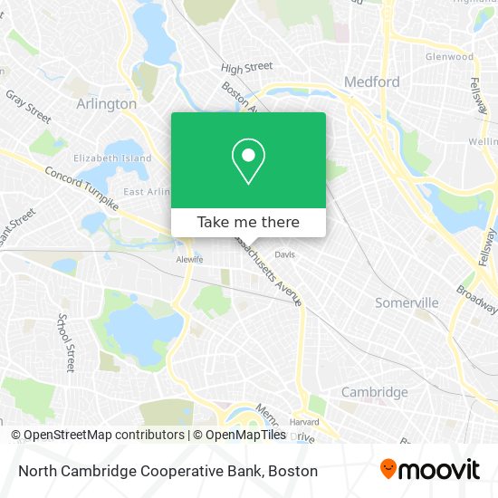 Mapa de North Cambridge Cooperative Bank