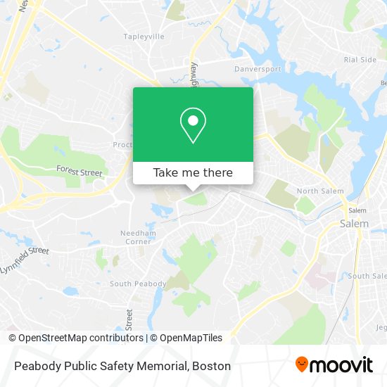 Peabody Public Safety Memorial map