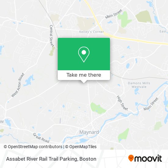 Mapa de Assabet River Rail Trail Parking