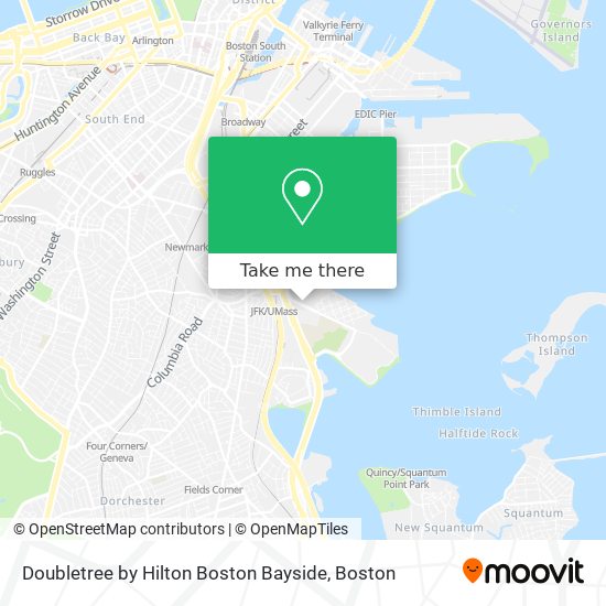 Mapa de Doubletree by Hilton Boston Bayside