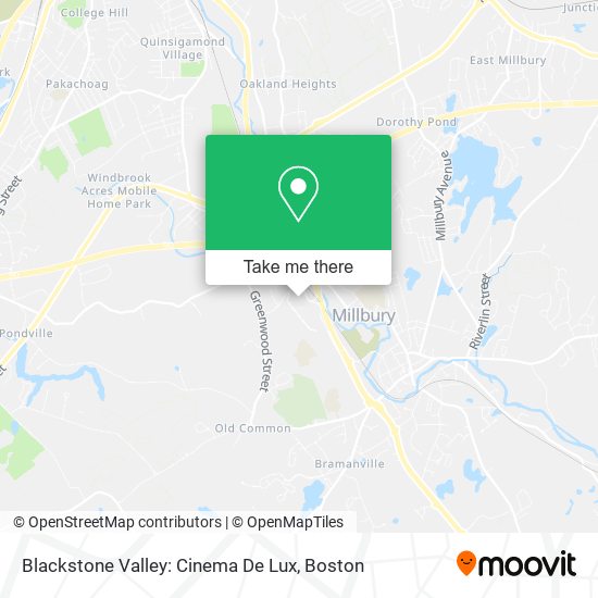 Mapa de Blackstone Valley: Cinema De Lux