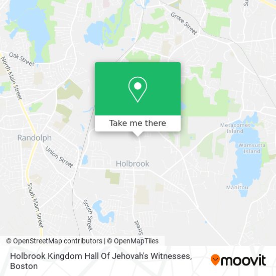 Holbrook Kingdom Hall Of Jehovah's Witnesses map