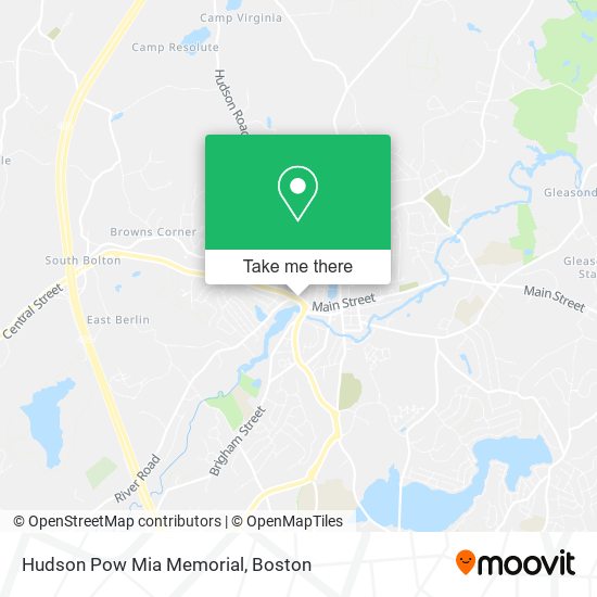 Hudson Pow Mia Memorial map