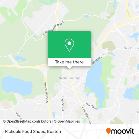 Mapa de Richdale Food Shops