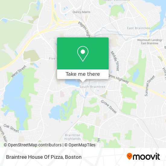 Braintree House Of Pizza map