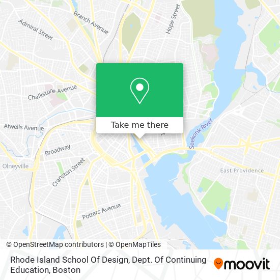 Rhode Island School Of Design, Dept. Of Continuing Education map