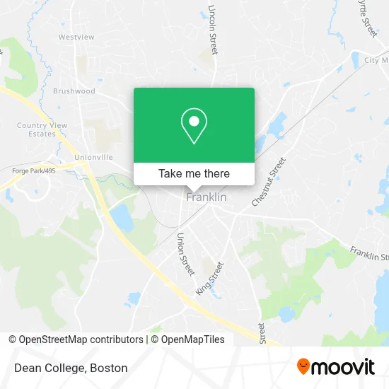 Dean College map