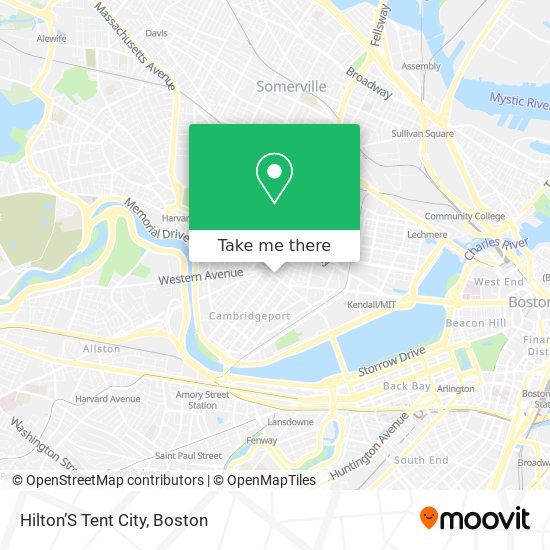 Hilton’S Tent City map