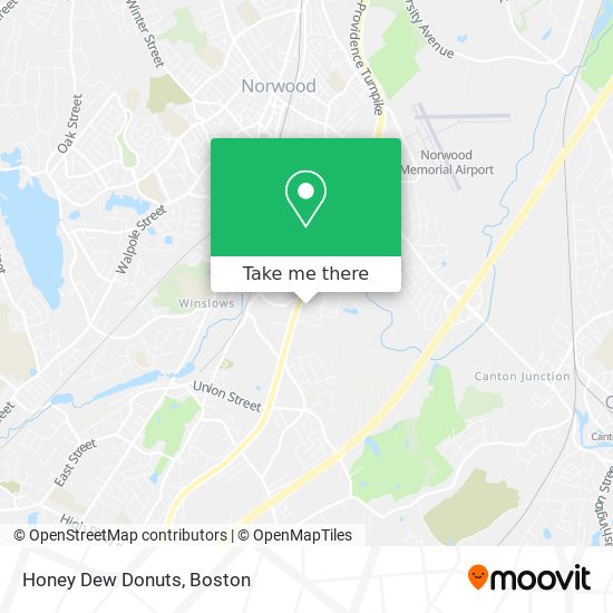 Mapa de Honey Dew Donuts