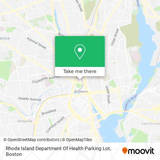 Rhode Island Department Of Health Parking Lot map