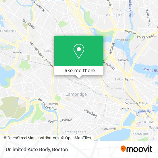 Unlimited Auto Body map