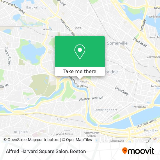 Alfred Harvard Square Salon map