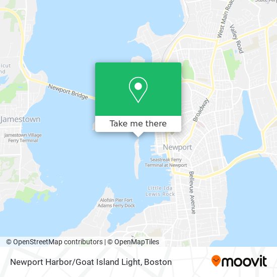Newport Harbor / Goat Island Light map