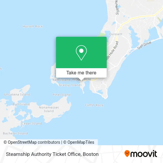 Mapa de Steamship Authority Ticket Office