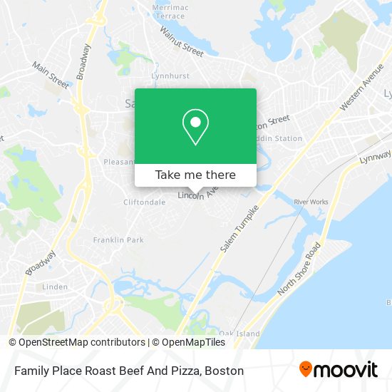 Family Place Roast Beef And Pizza map