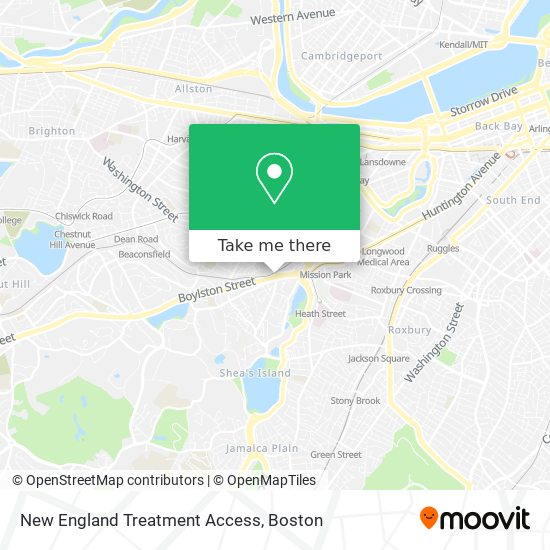 New England Treatment Access map