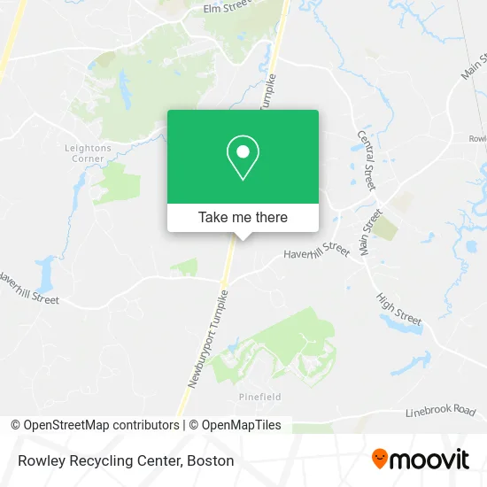 Rowley Recycling Center map