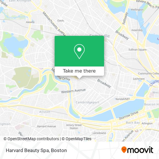 Harvard Beauty Spa map