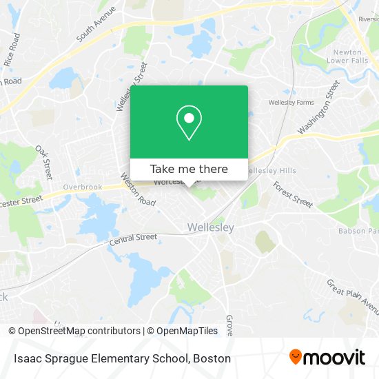 Isaac Sprague Elementary School map