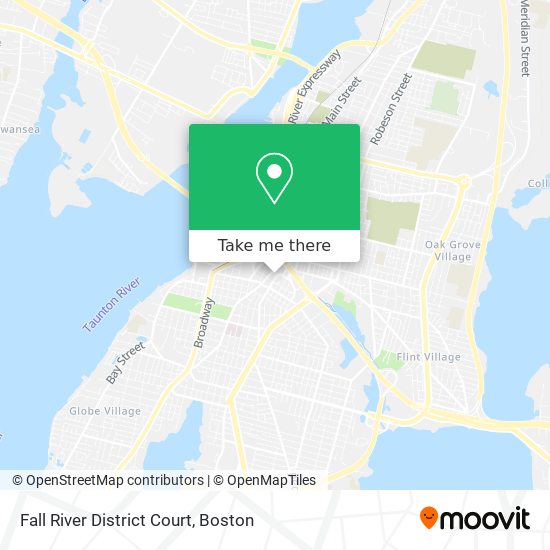 Fall River District Court map