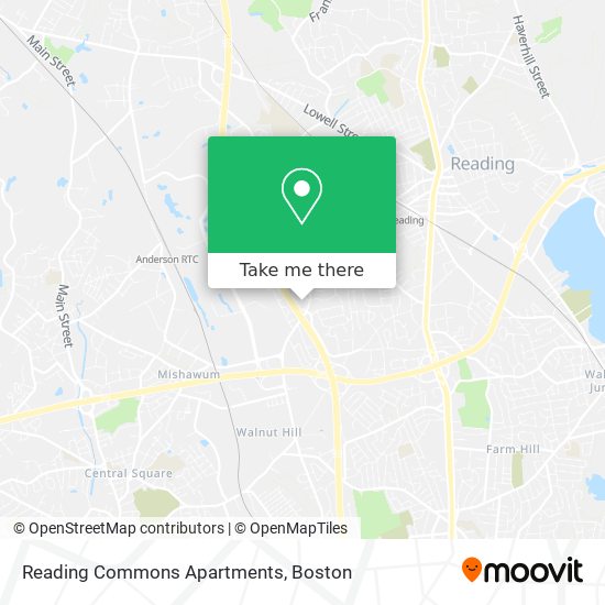 Reading Commons Apartments map