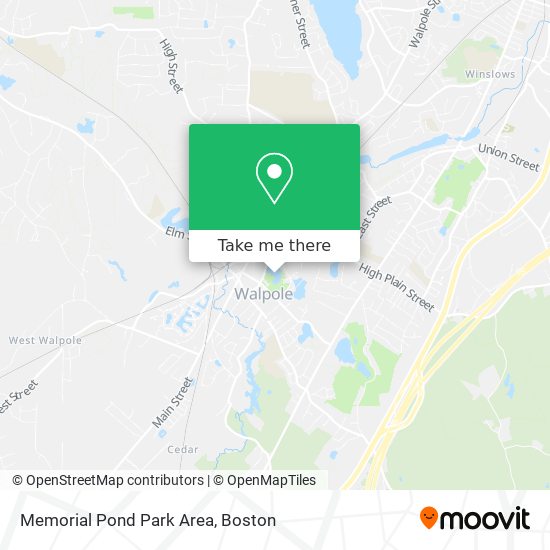 Memorial Pond Park Area map